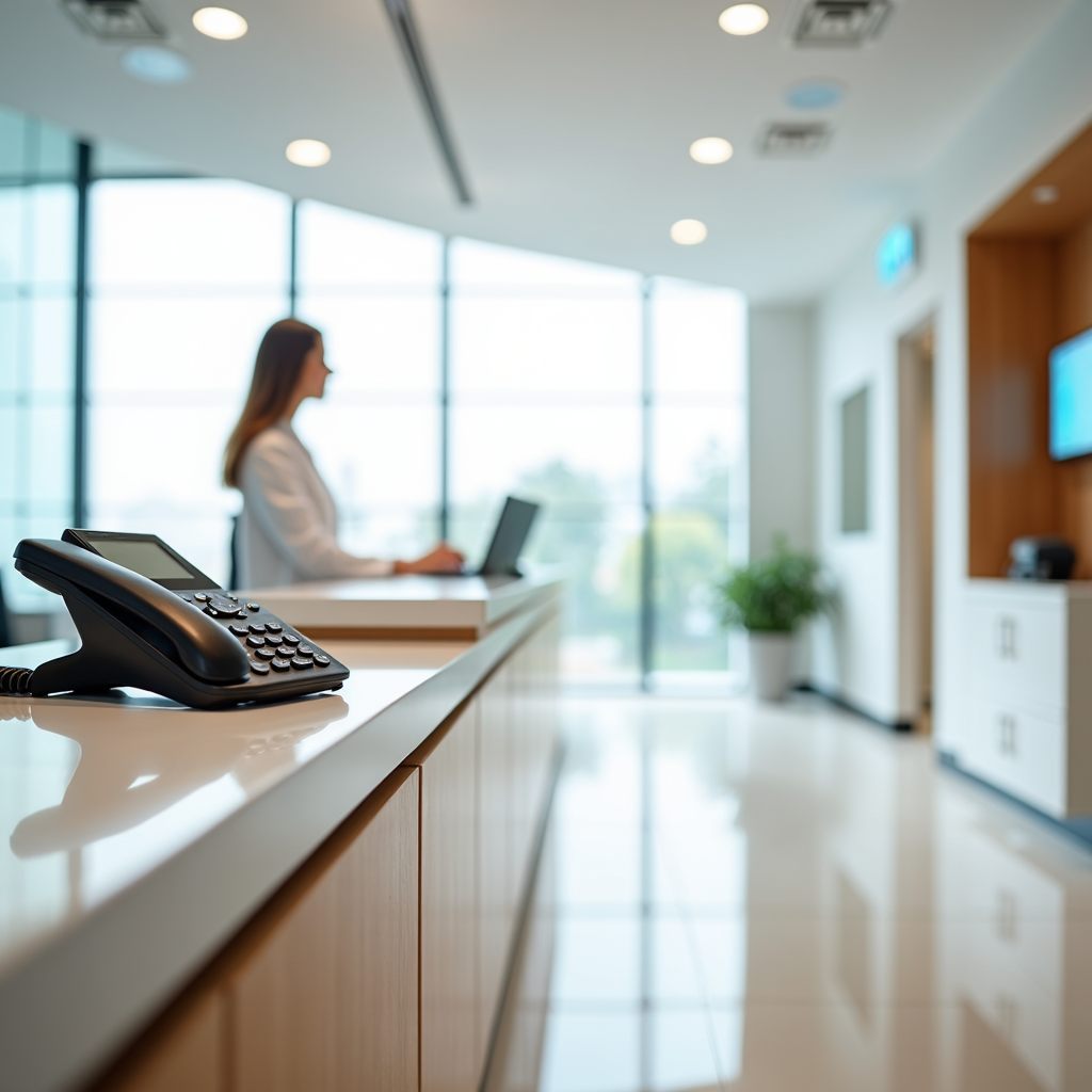 A modern clinic front desk
